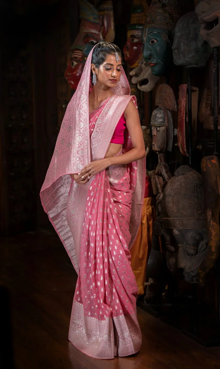Georgette Banarasi saree - Image 3