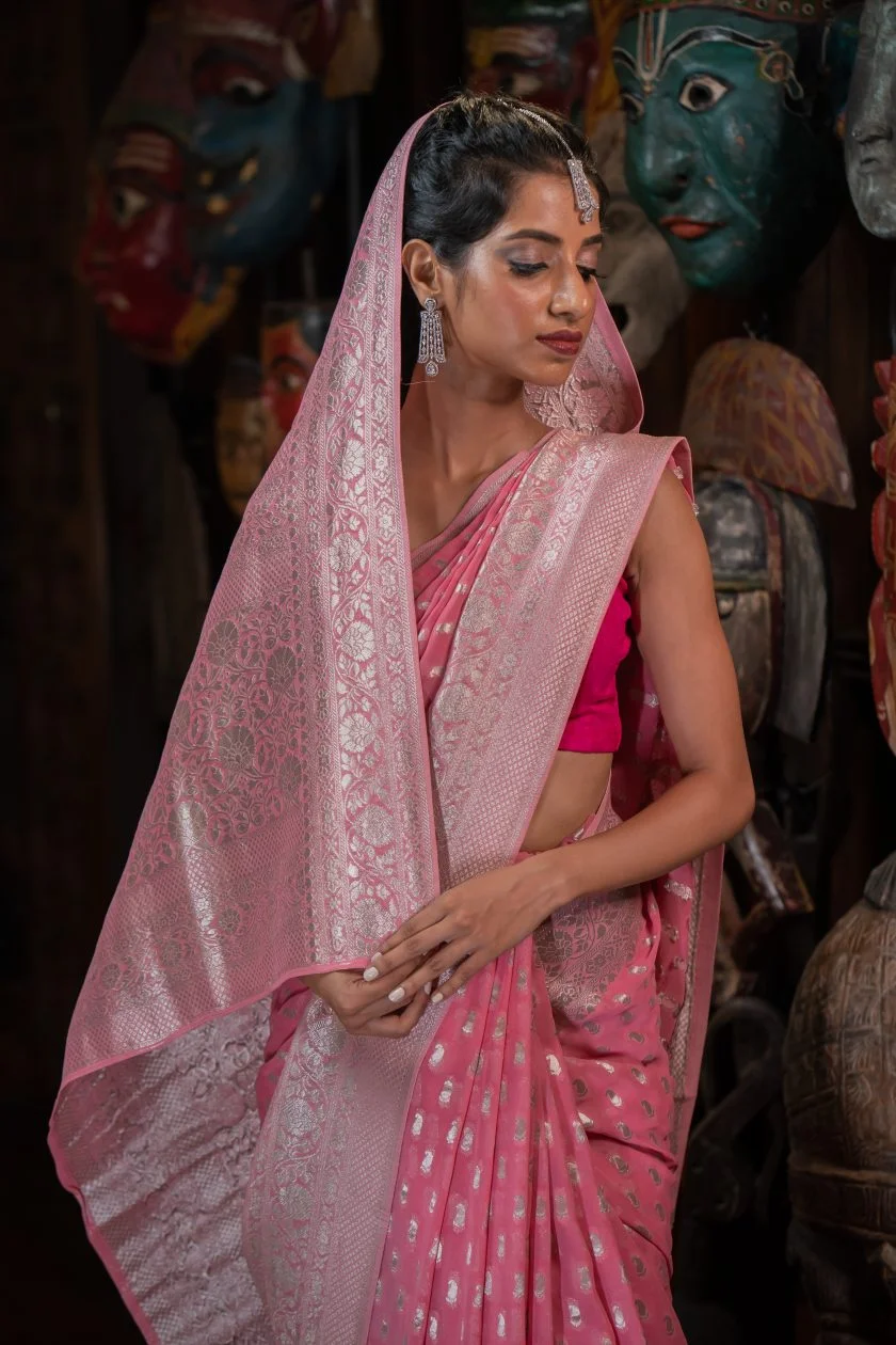 Georgette Banarasi saree - Image 4