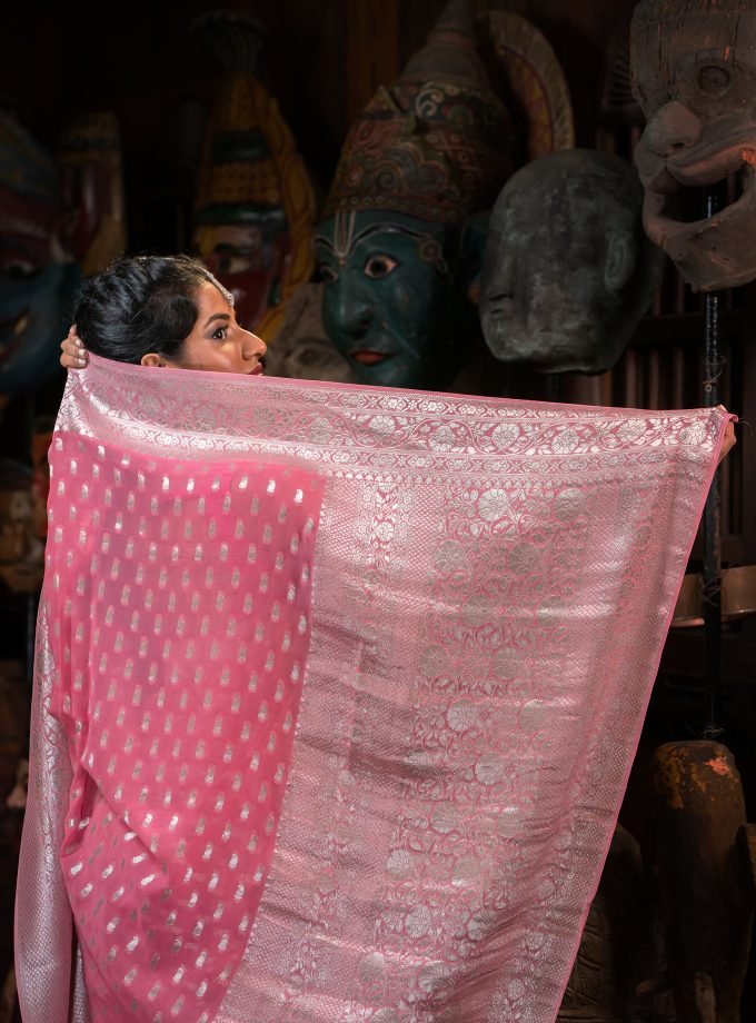 Georgette Banarasi saree