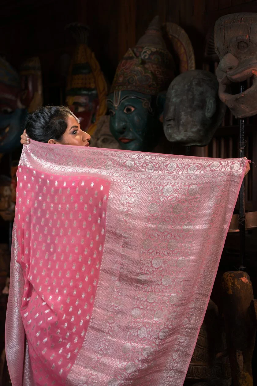 Georgette Banarasi saree