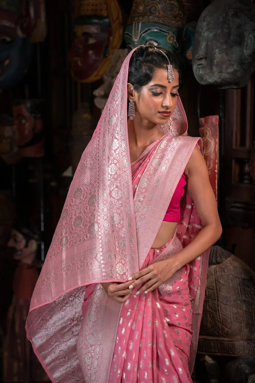 Georgette Banarasi saree - Image 2