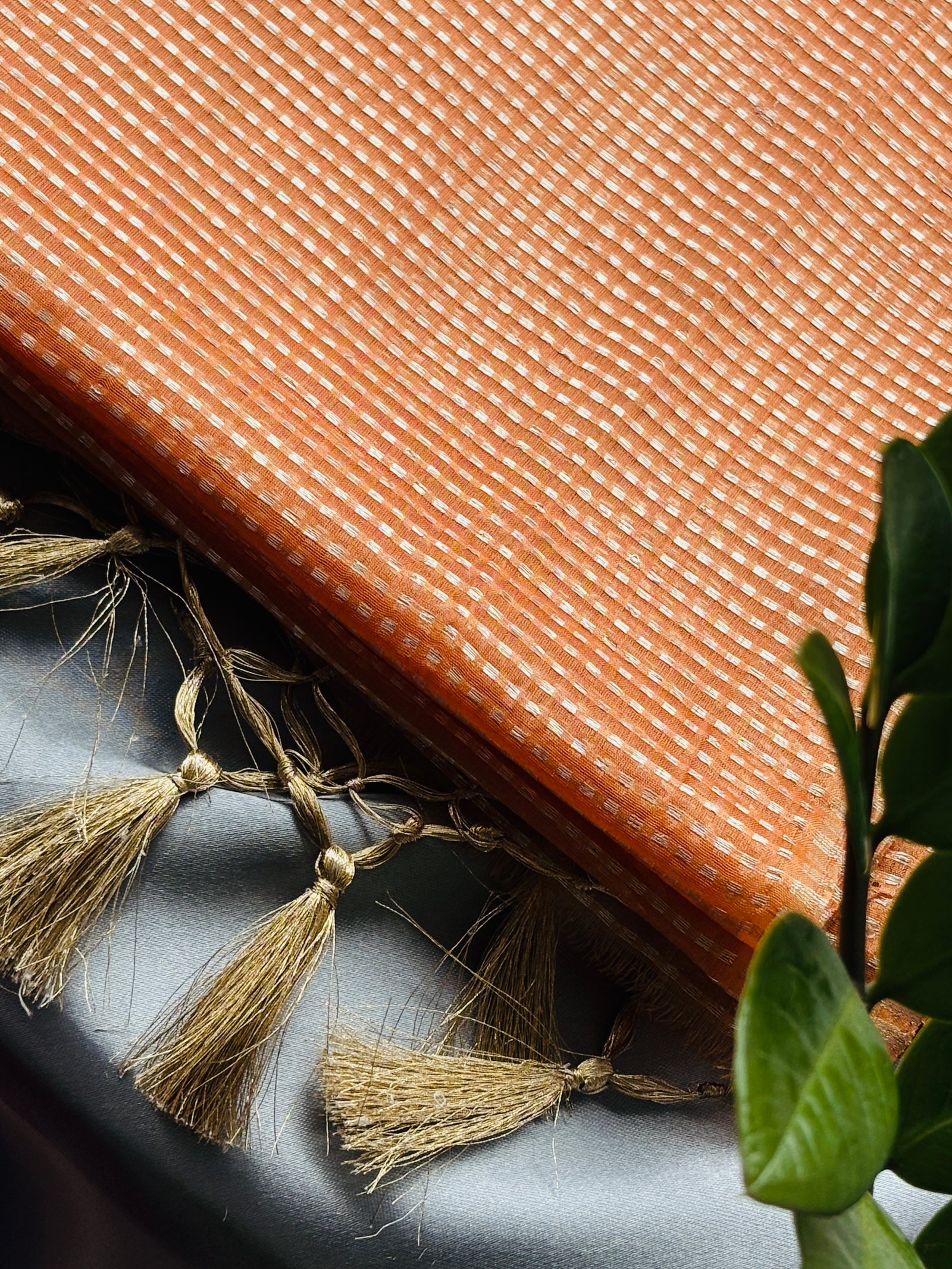 Mellow Tangerine Orange Tissue Silk - Image 4