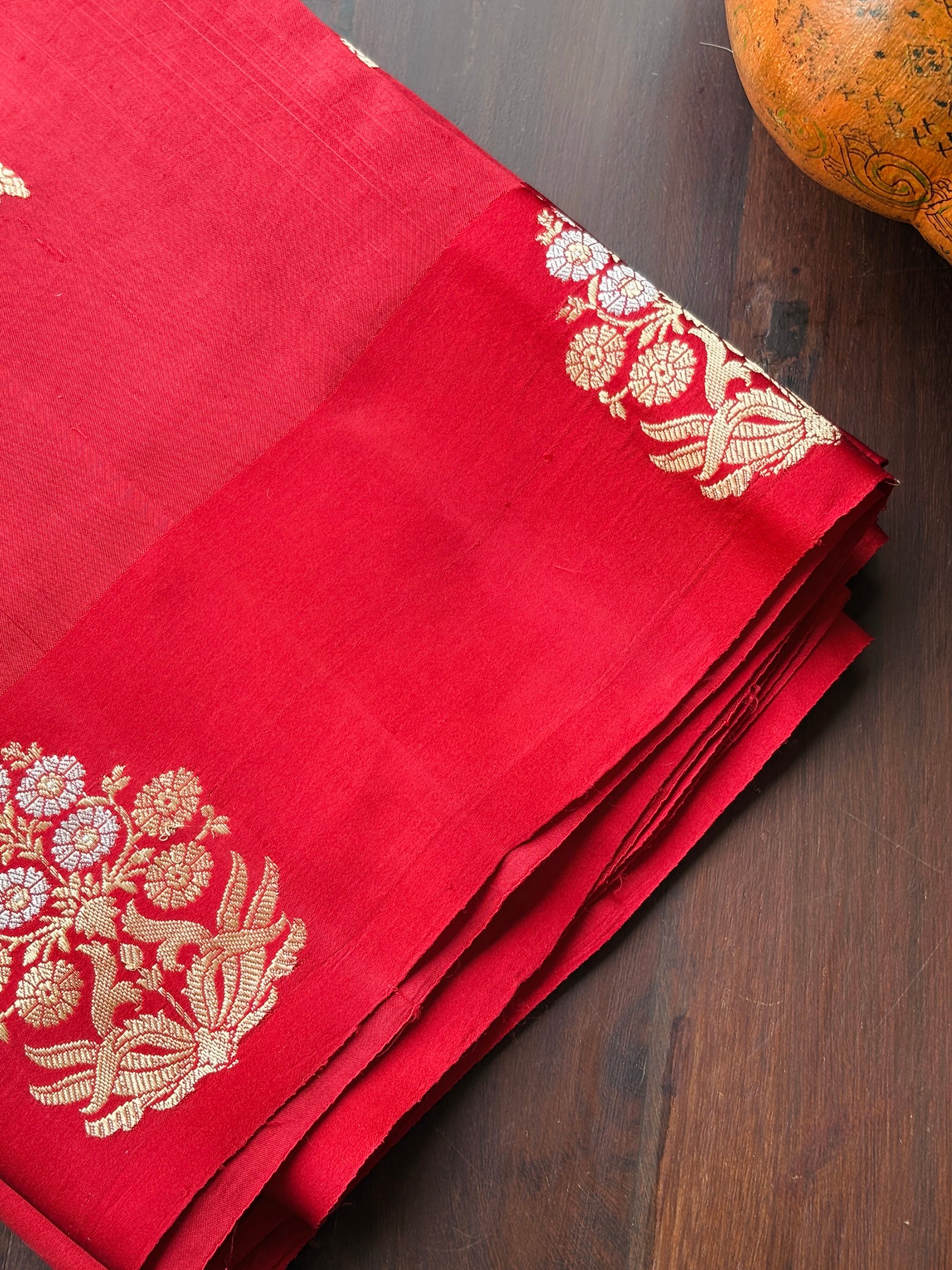 Red poona silk