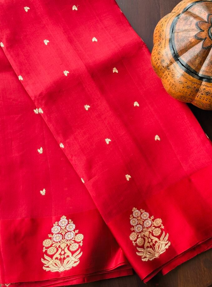 red poona silk