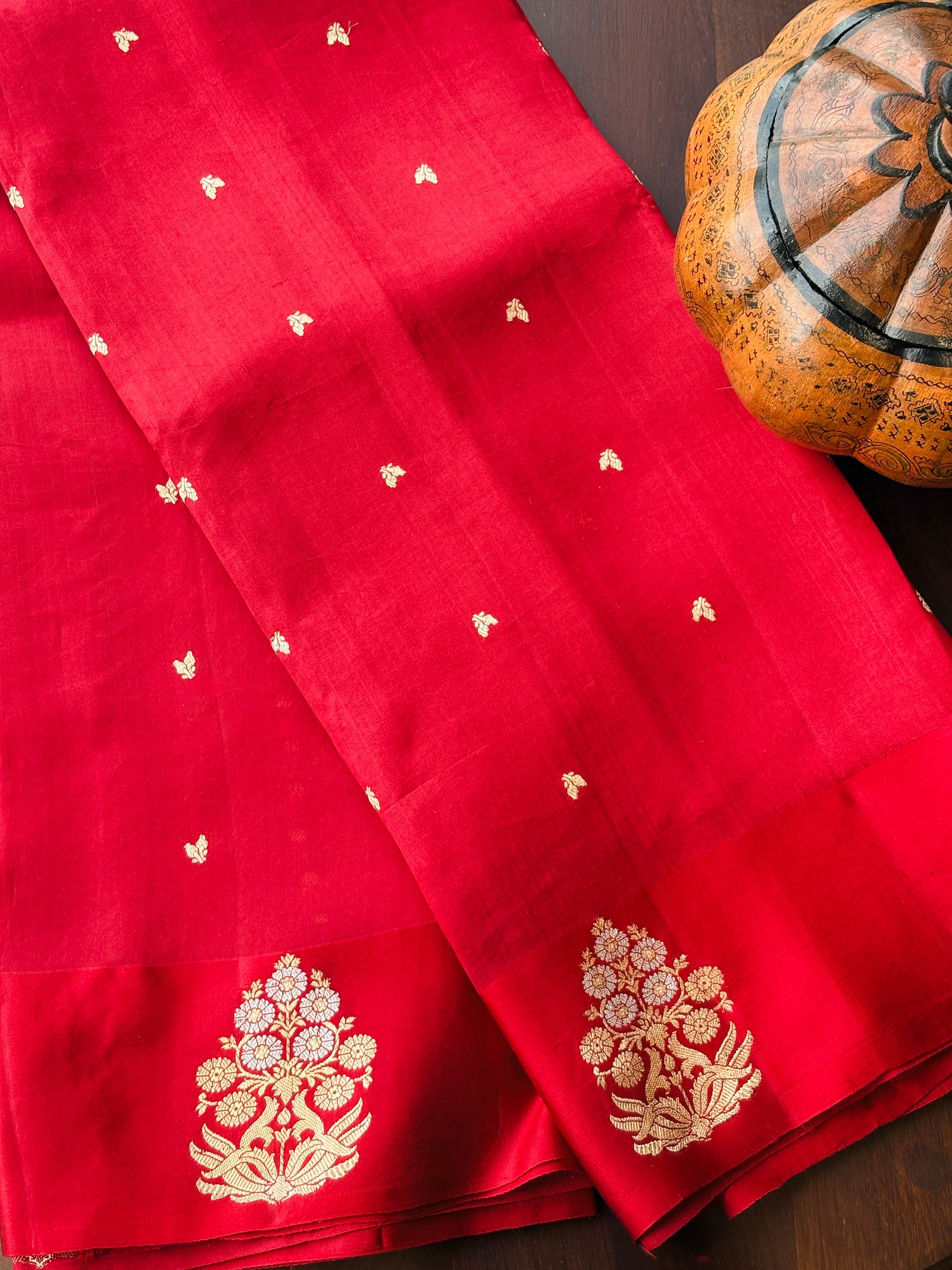red poona silk