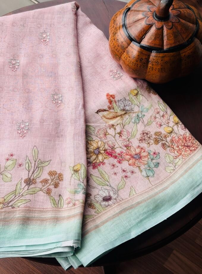 linen saree