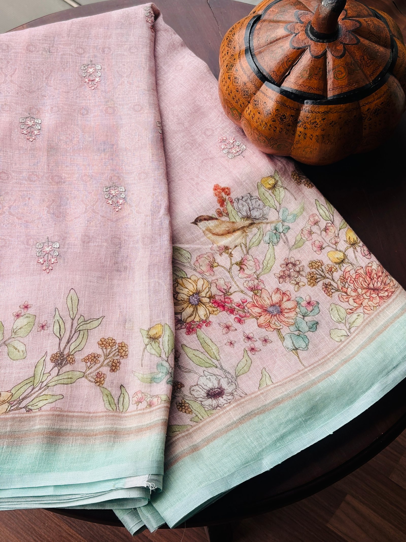 linen saree