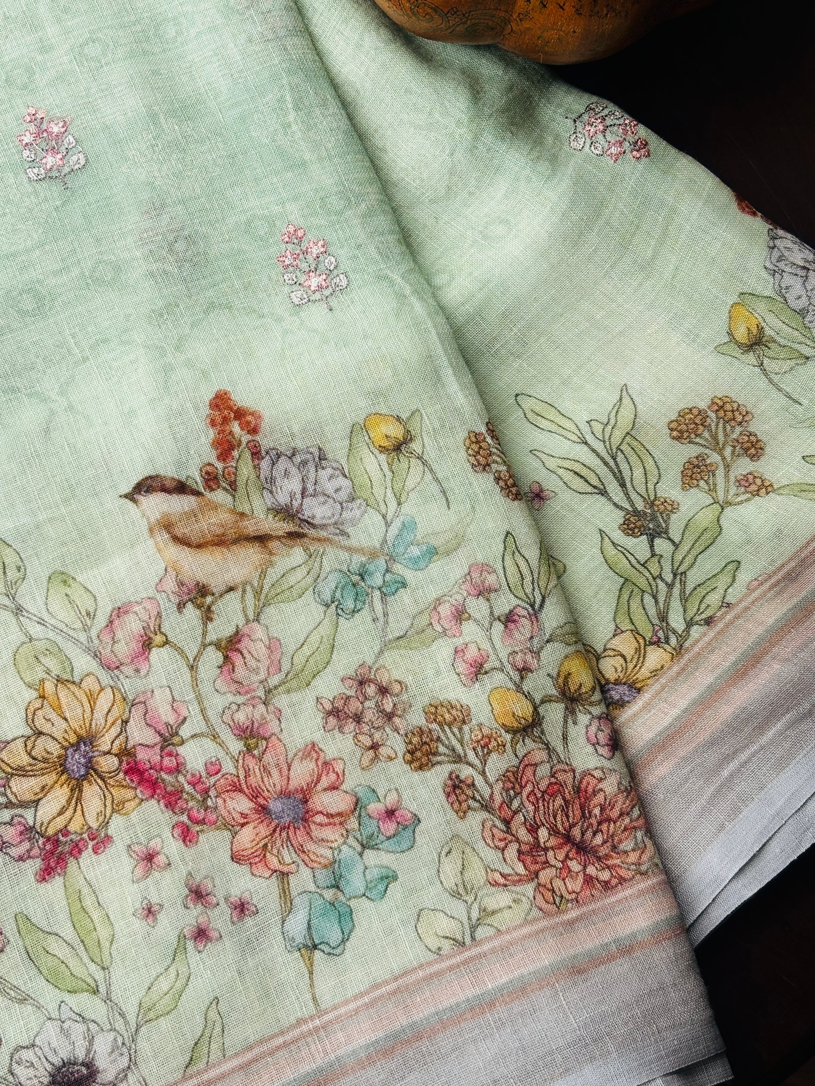 Linen Saree - Image 3